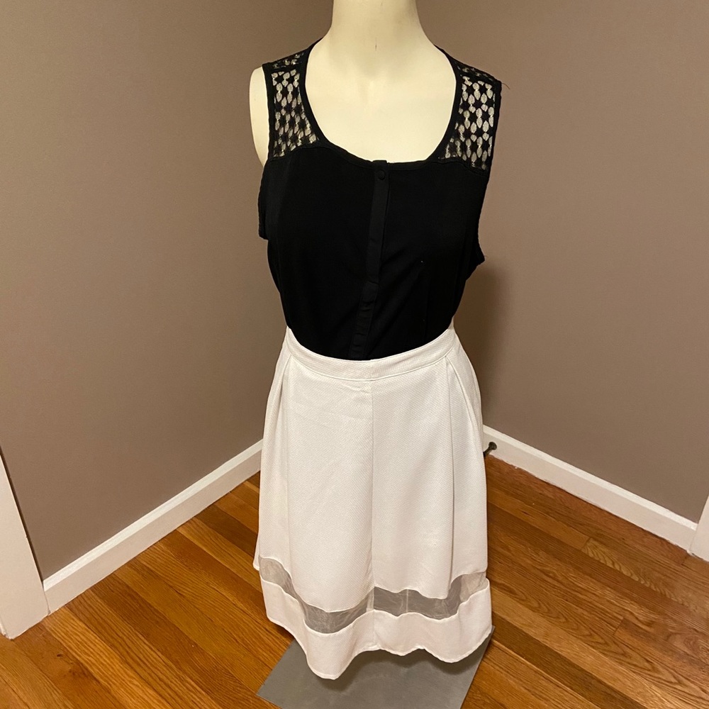 White mesh A Line skirt
